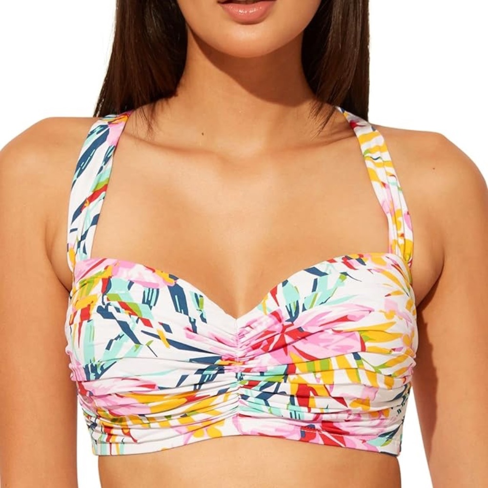 Bleu Rod Beattie Beachy Keen shirred underwire bikini top 34D